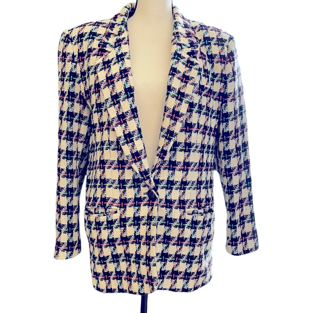 Giorgio Sant’Angelo Colorful Tweed Wool Blazer